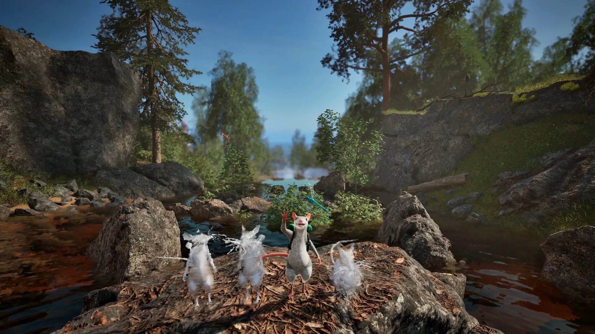 Translucent Shade copies of a mouse by a forest river in Hela: of Mice & Magic
